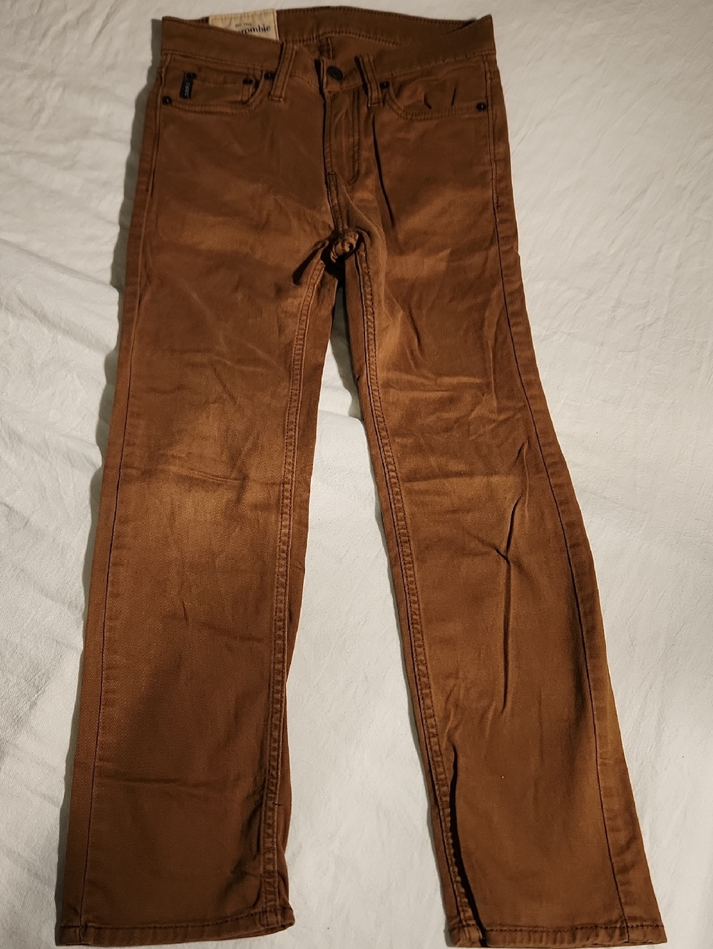 Abercrombie Kids 10 slim Dark khaki Suoer Soft NWOT